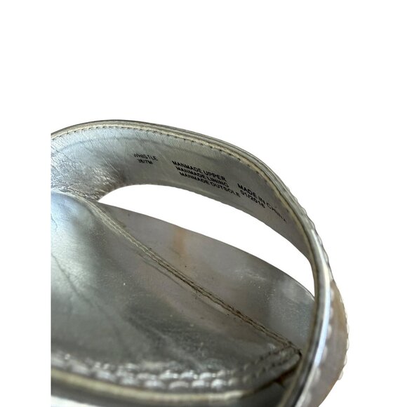 DUNE London Silver Jeweled Heels Sandals Size 38 / US 7 - Picture 8 of 11